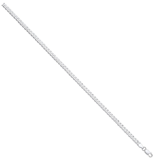 Silver 4.3mm Economy Flat Curb Chain