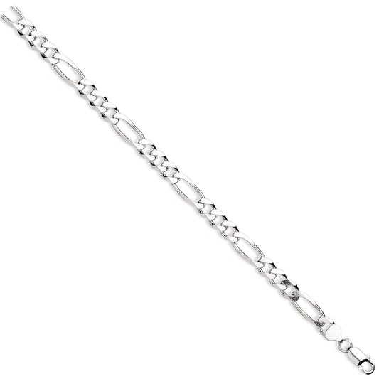 Silver 9mm Figaro Chains/gents Bracelet