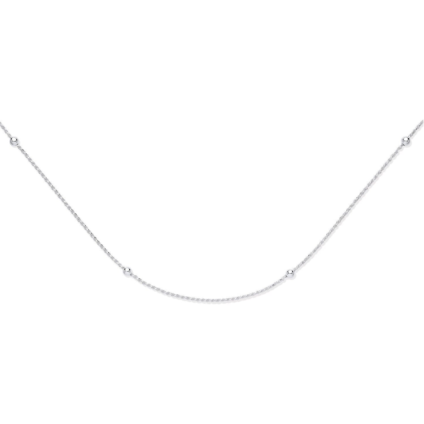 Silver Rope With Balls Chain