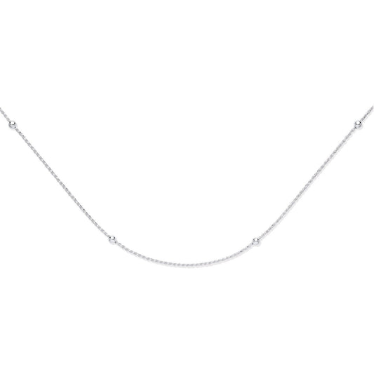 Silver Rope With Balls Chain