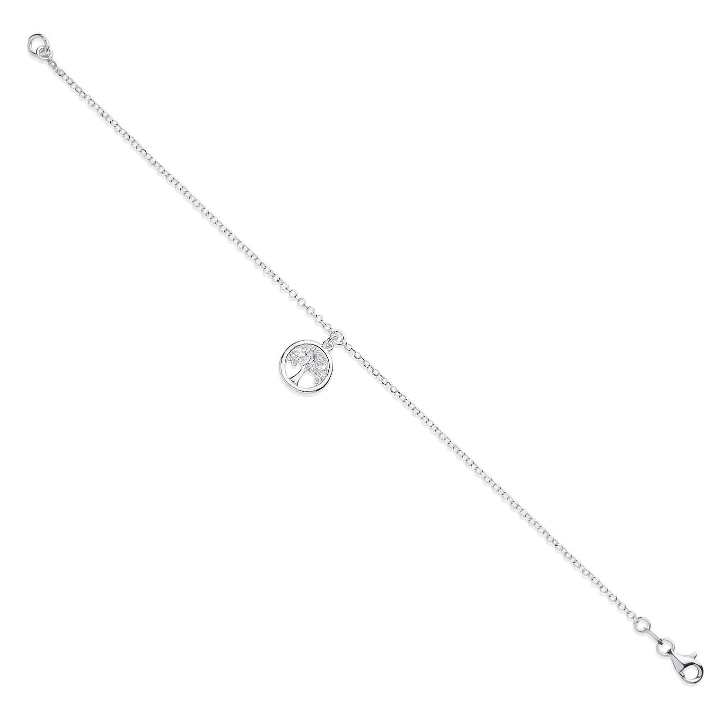 Silver Tree Of Life Bracelet/necklace 16"