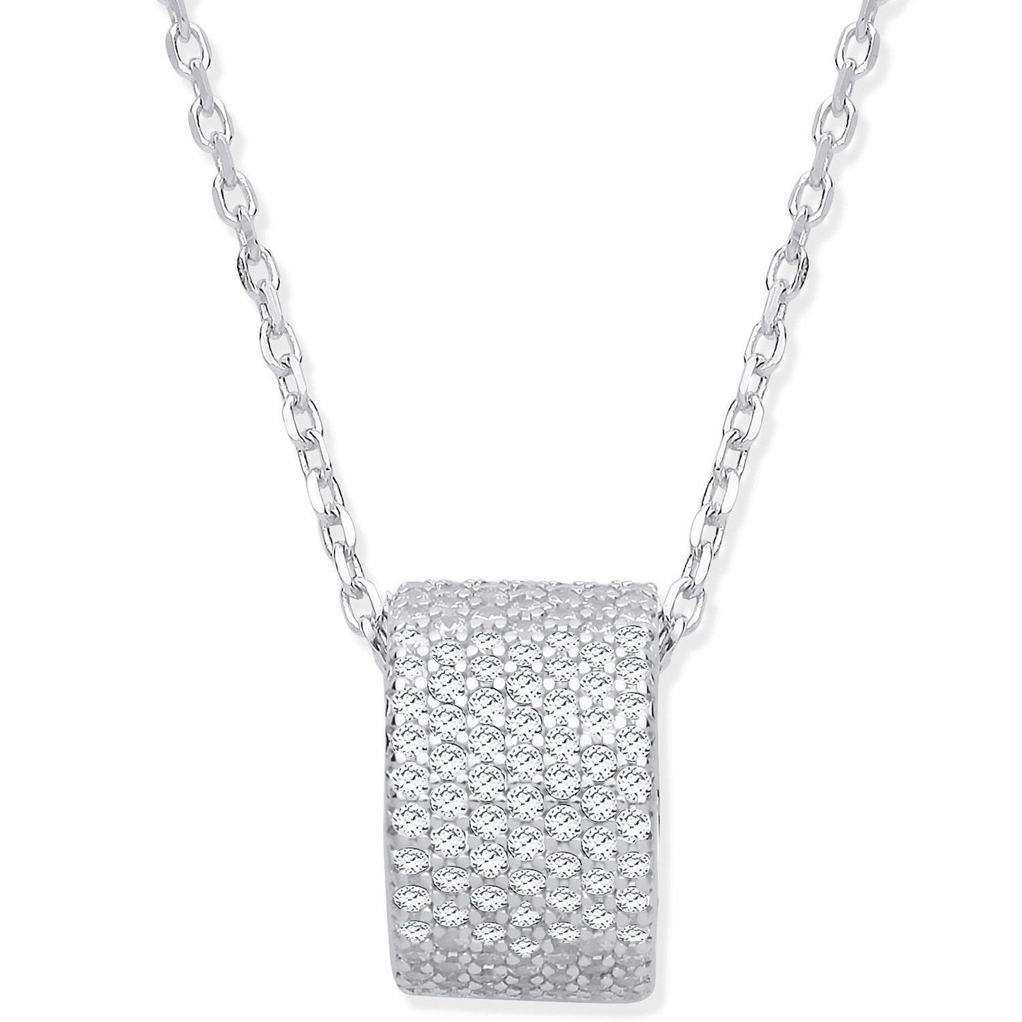 Silver Little Full Et Cubic Zirconia Ring On A 16" Chain