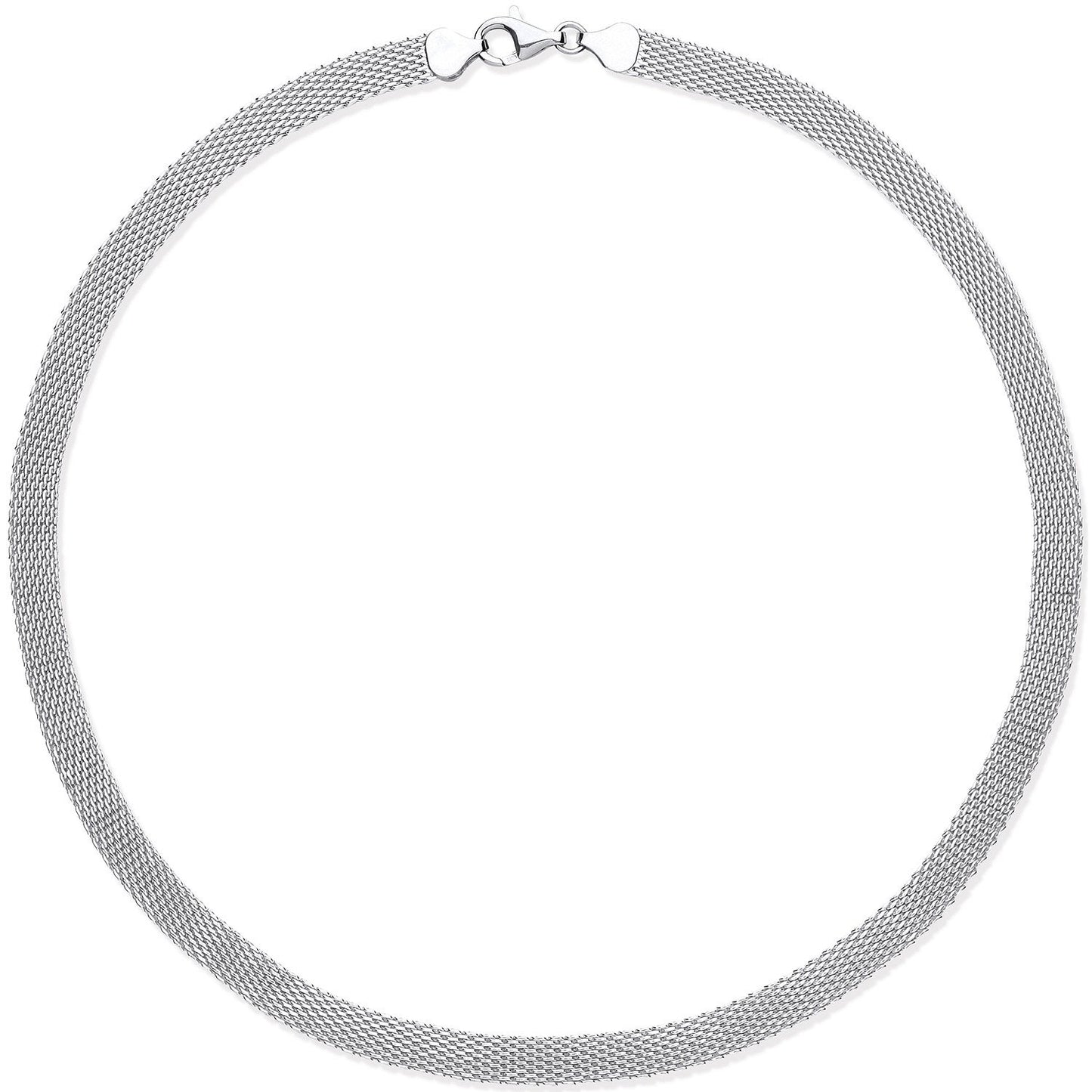Silver Tight Mesh Watch Strap 18"chain/ladies Bracelet