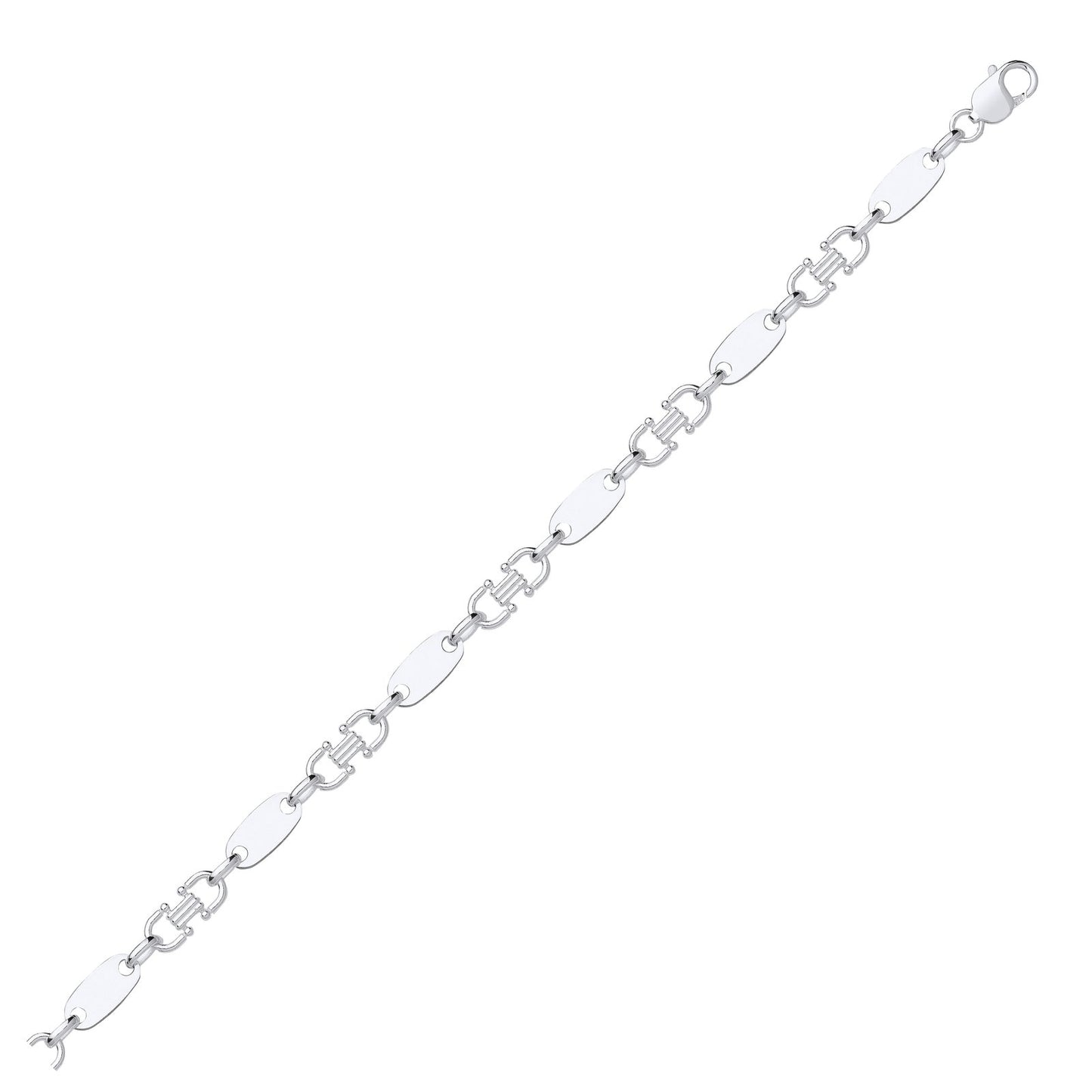 Silver Fancy Link & Plate Chain