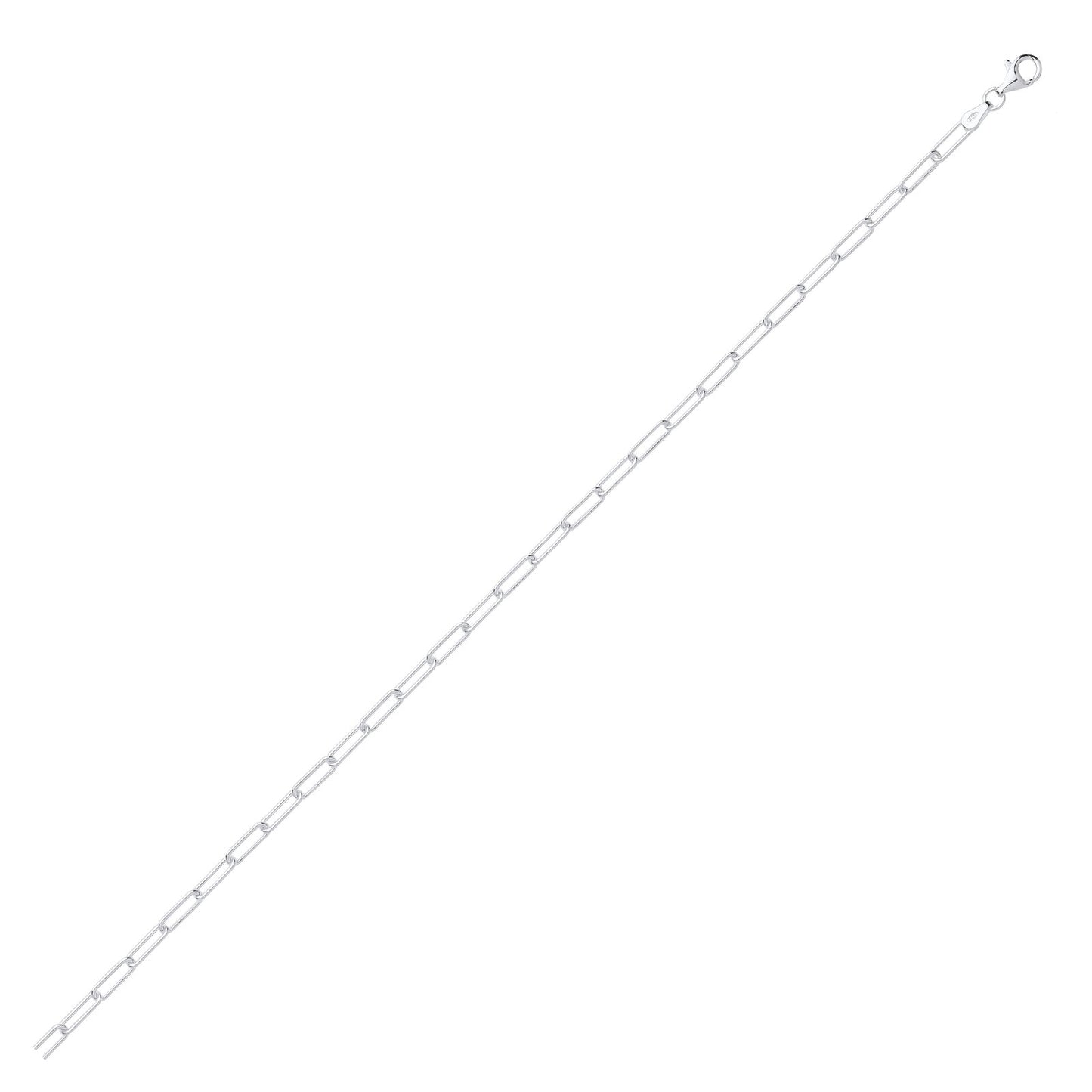 Silver 3.2mm Paper Clip Link Chain
