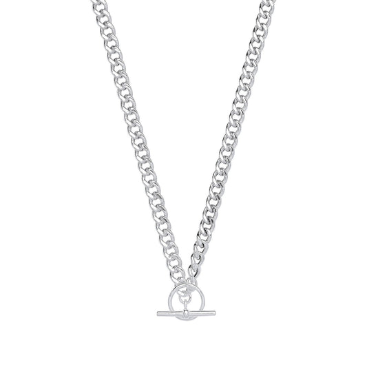 Silver T-bar Curb Chain Necklace/bracelet