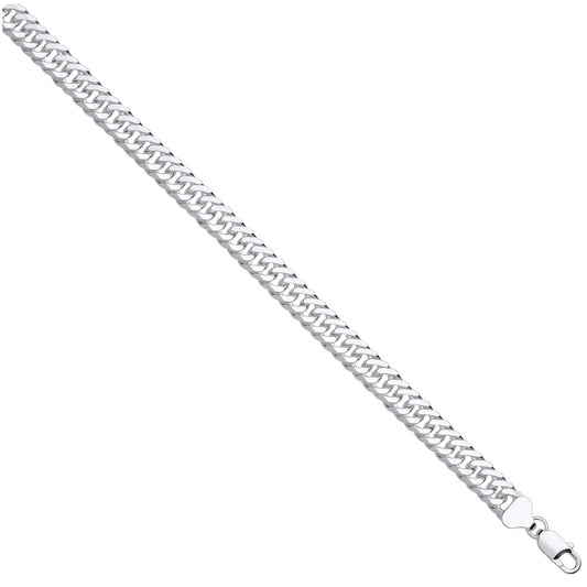 Silver Double Curb 9mm Chain