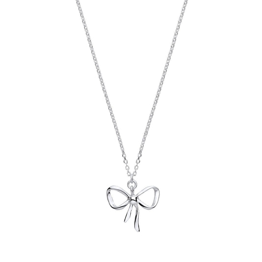 Silver Bow Pendant Chain/ladies Bracelet
