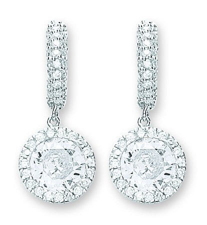 Silver Fancy Drop Earrings