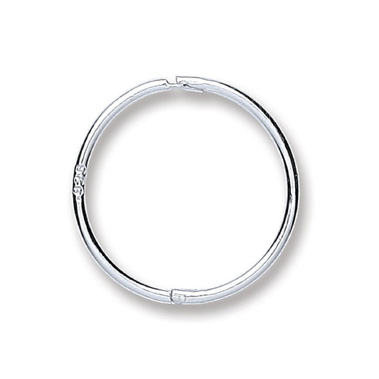 Silver 14mm Plain Hinged Sleepers