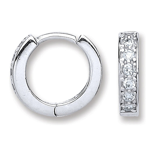 Silver Baby Huggies Earrings