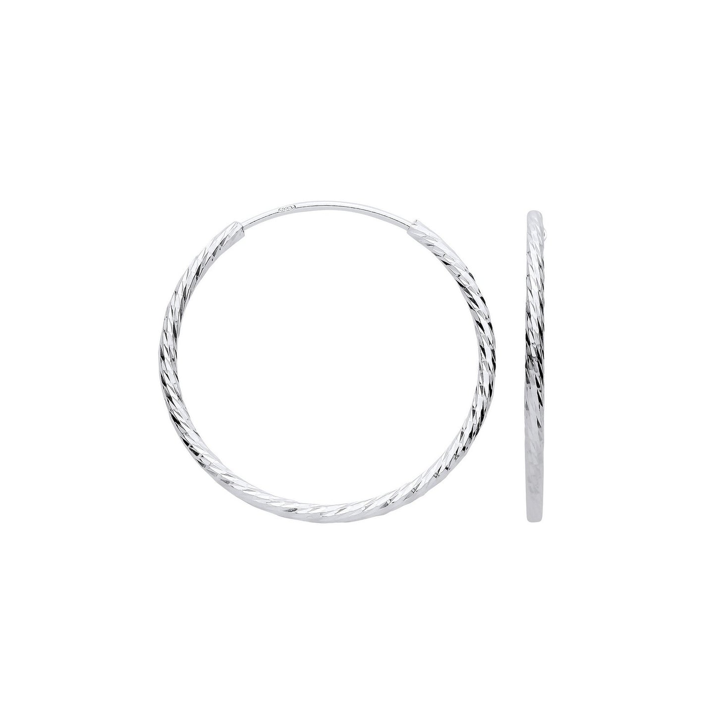 Silver 30mm Hoop Earrings