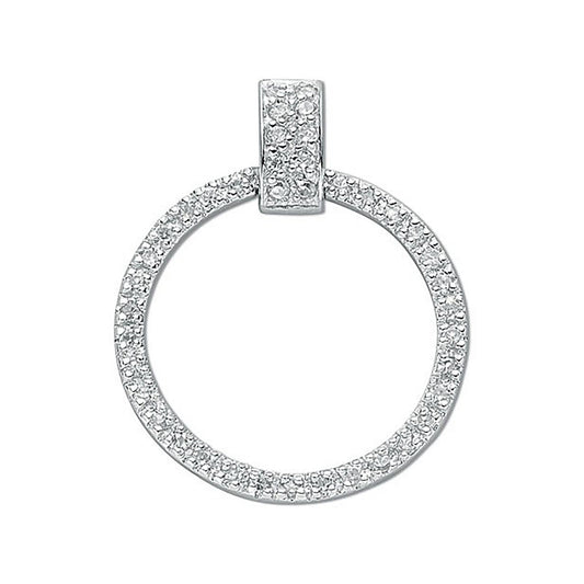 Silver Eternity Cubic Zirconia Pendant