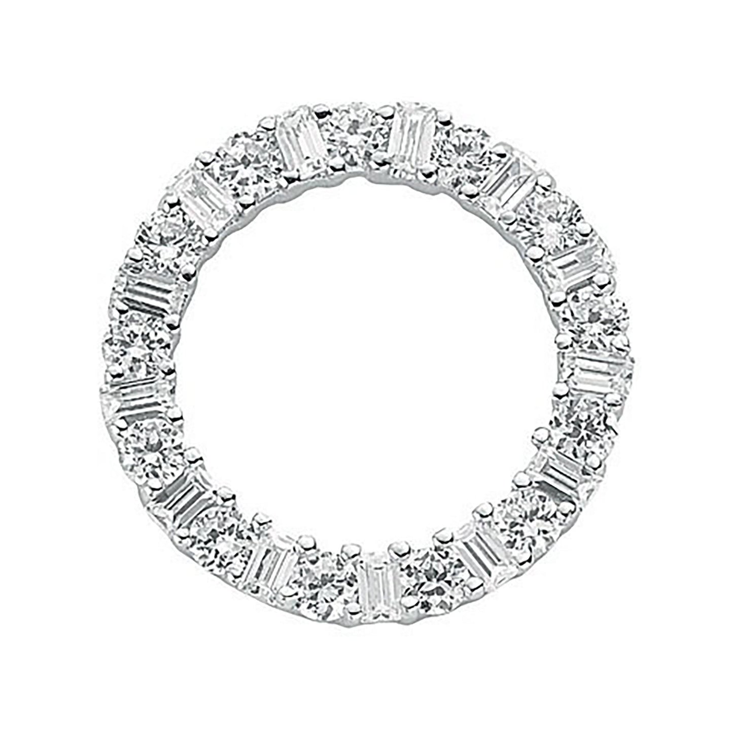 Silver Eternity Cubic Zirconia Pendant