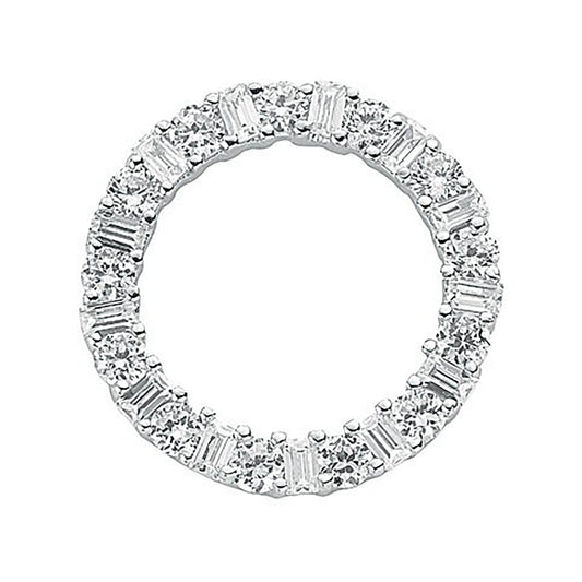 Silver Eternity Cubic Zirconia Pendant