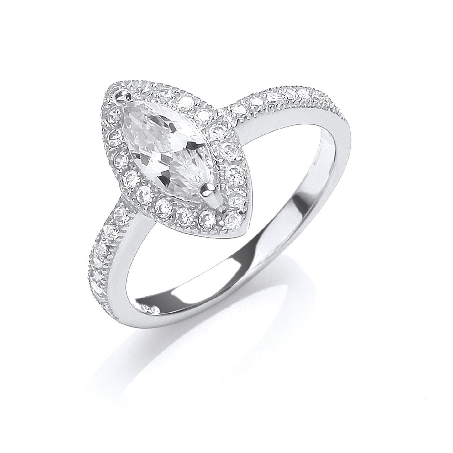 Silver  Set Cubic Zirconia Ring