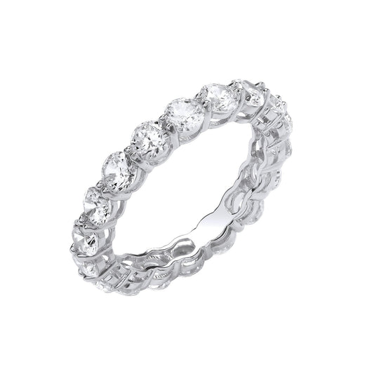 Silver Full Et Cubic Zirconia Ring