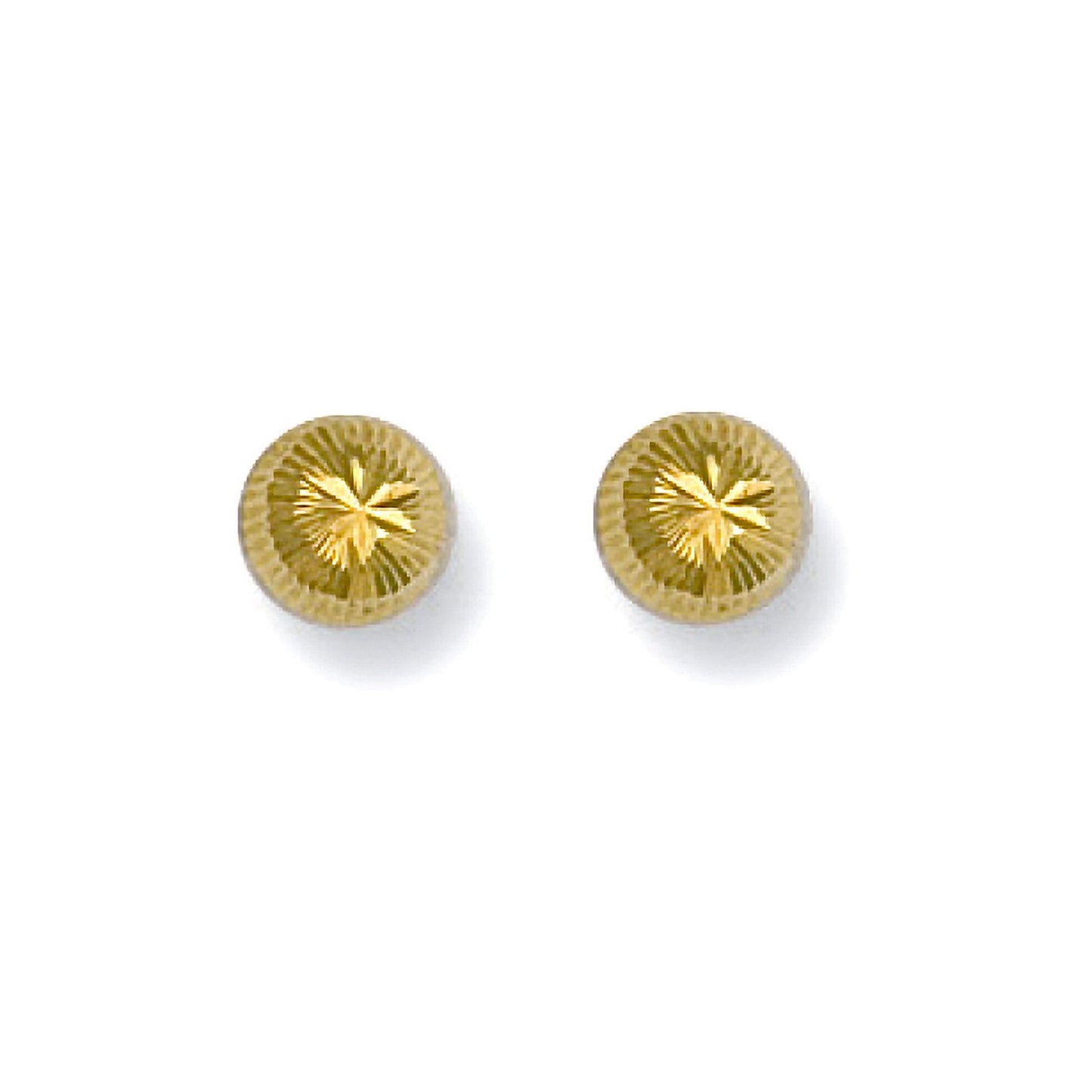 9ct Yellow Gold 6mm D/c Studs