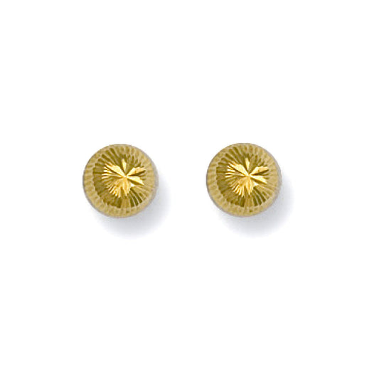 9ct Yellow Gold 6mm D/c Studs