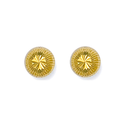 9ct Yellow Gold 8mm D/c Studs