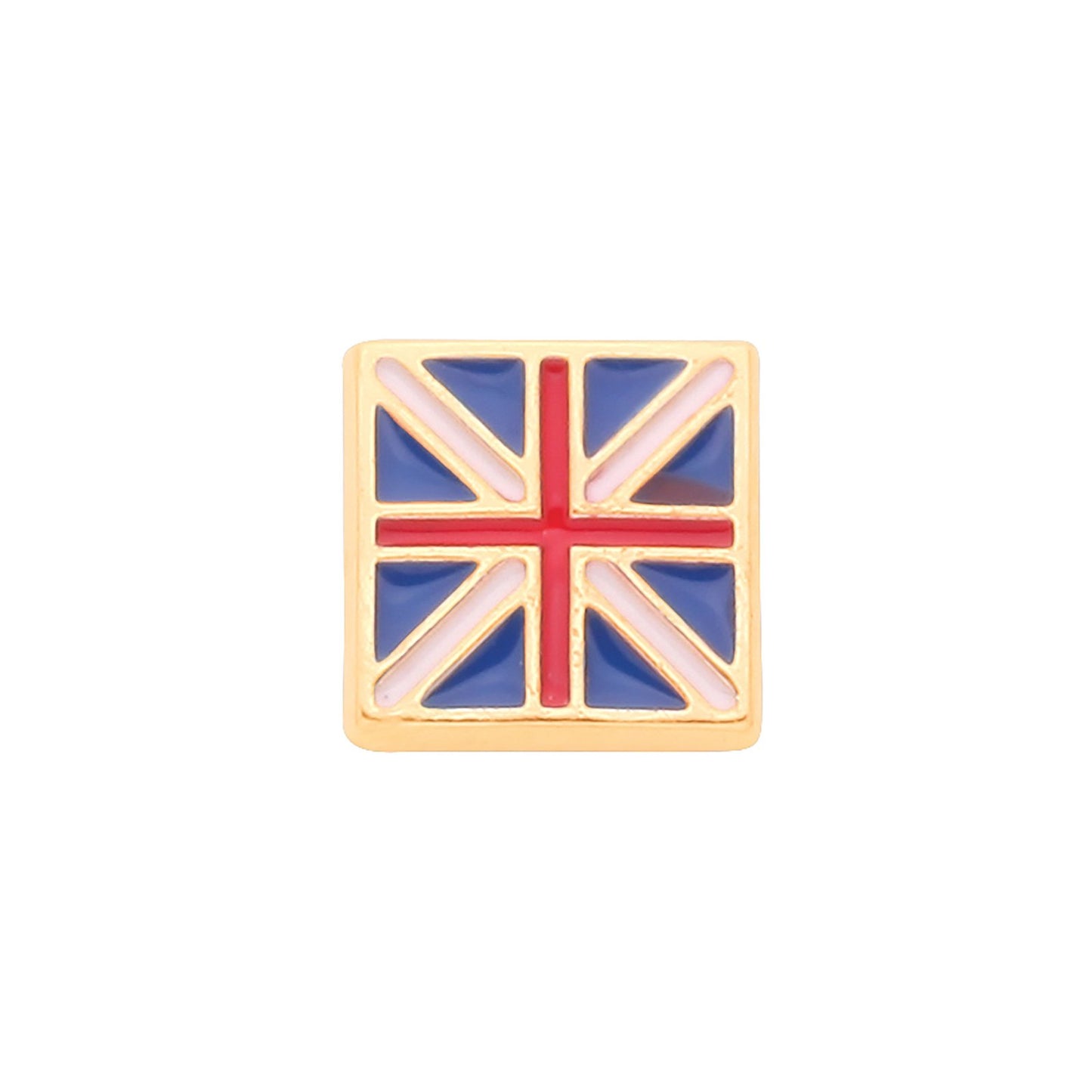 9ct Yellow Gold Union Jack Single Stud For Men