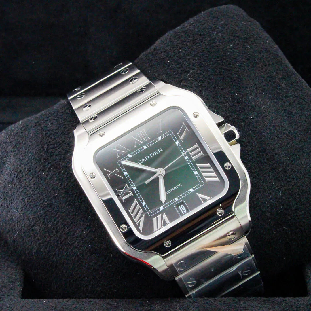 Cartier Santos De Cartier WSSA0062 Large Green Sunburst Dial 2025