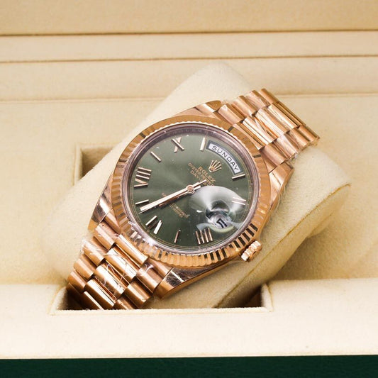 Rolex Day-Date 40 228235 Olive Anniversary Dial Watch 2020