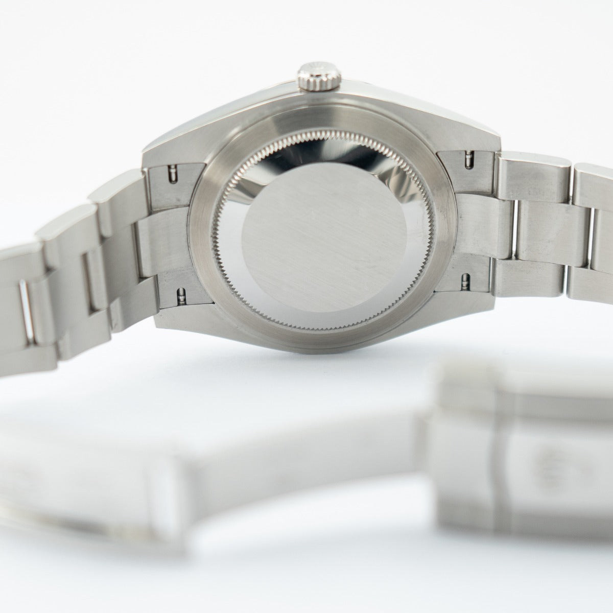 Rolex DateJust 41 126334 Blue Azzurro Dial Oyster Bracelet 2024 Silver Rolex watch with a blue face on a white background