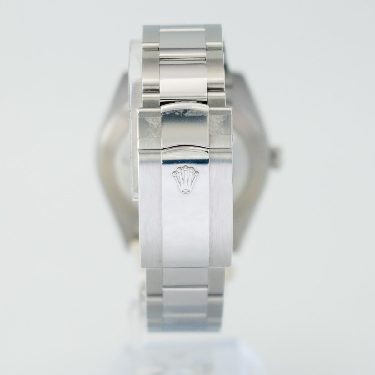 Rolex DateJust 41 126334 Blue Azzurro Dial Oyster Bracelet 2024 Silver Rolex watch with a blue face on a white background